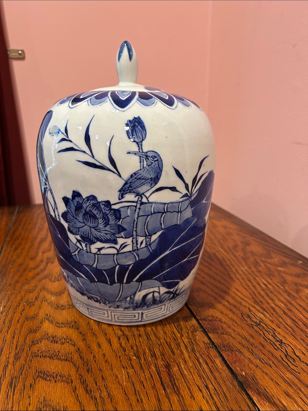Blue and White Decorative Ceramic Ginger Jar - Home Art - Picture 2 of 9